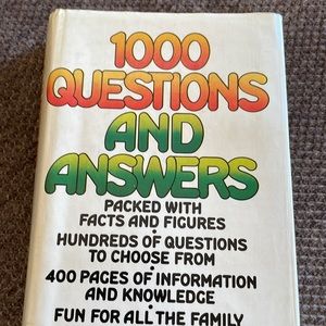 1000 Questions and answers, hard cover book, by Elizabeth Hardy